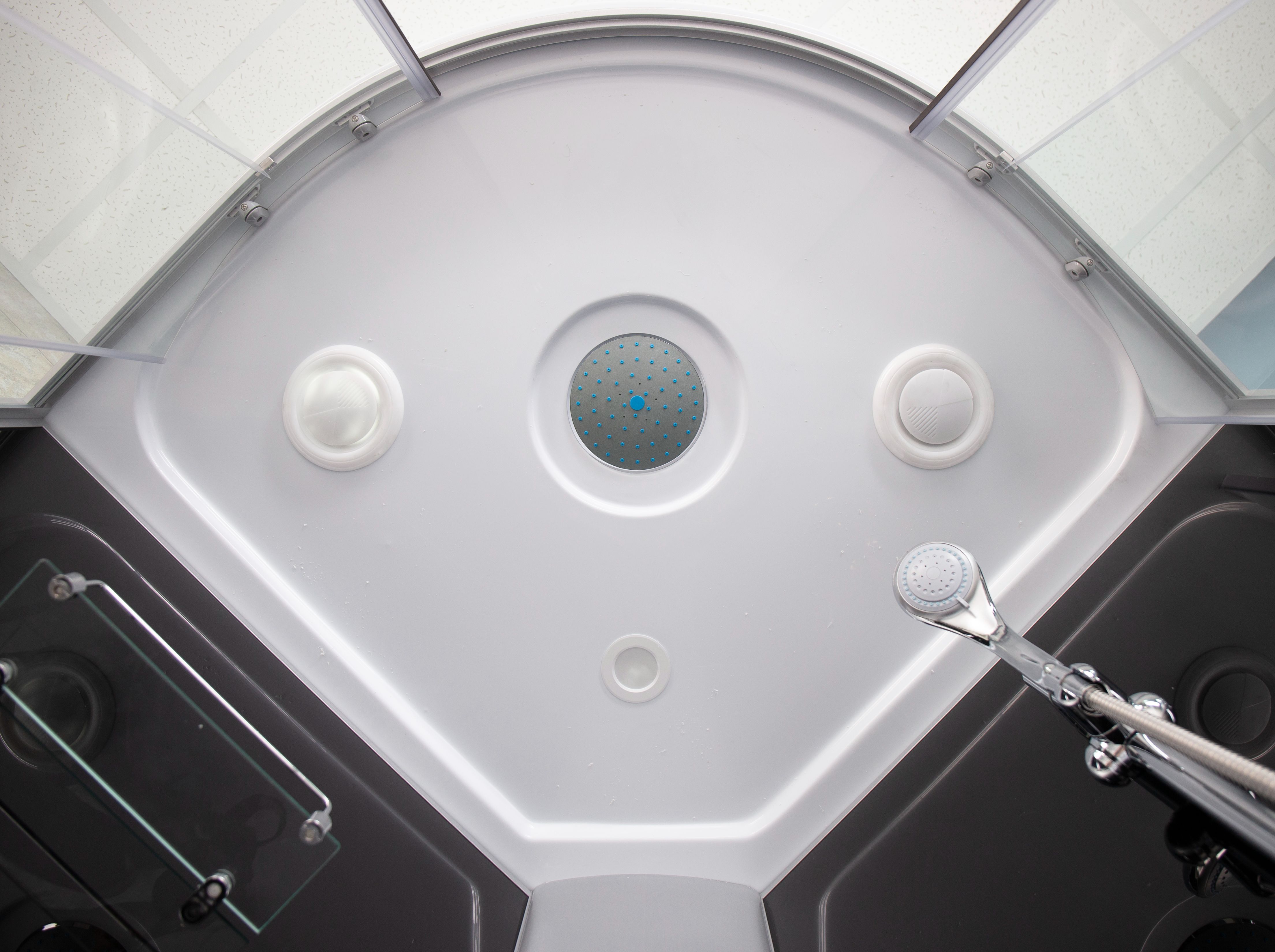 Cabina hidromasaj, cadita joasa, semirotunda, 215 x 100 cm Venus