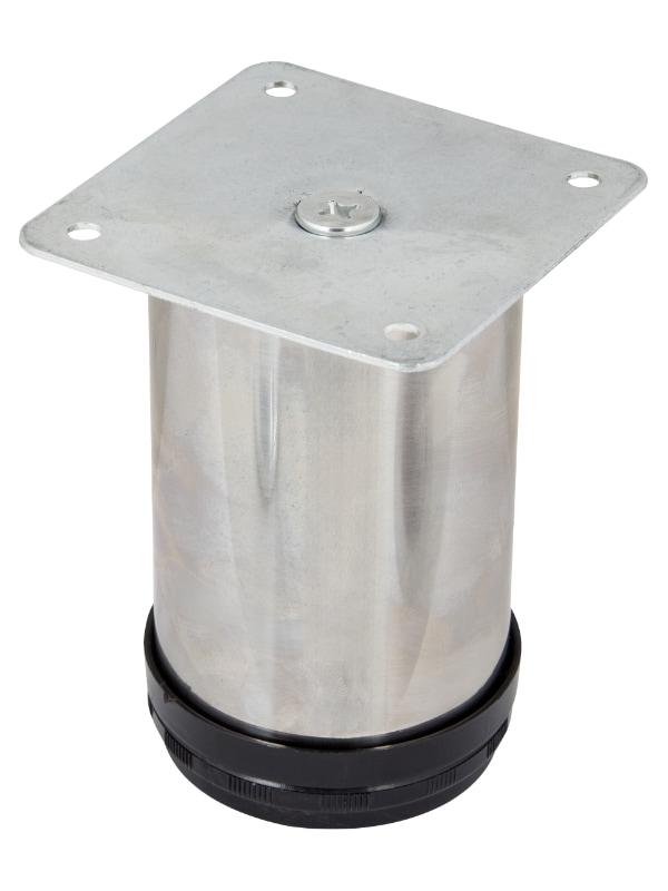 Picior mobilier reglabil, inox, 7 cm, alb