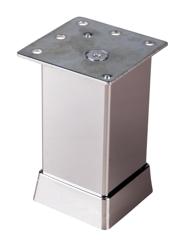 Picior mobilier reglabil, aluminiu, 10 cm, alb