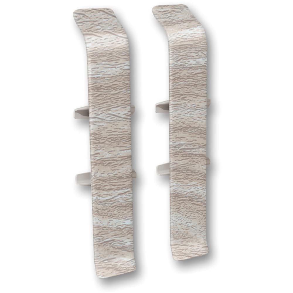 Terminatie plinta Wood Class, D85, PVC, 2 buc/set, nuc antic