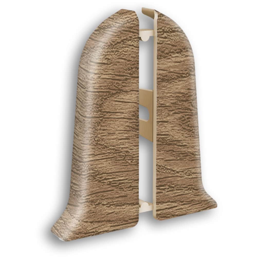 Terminatie plinta Wood Class, KN59, PVC, 2 buc/set, paduk