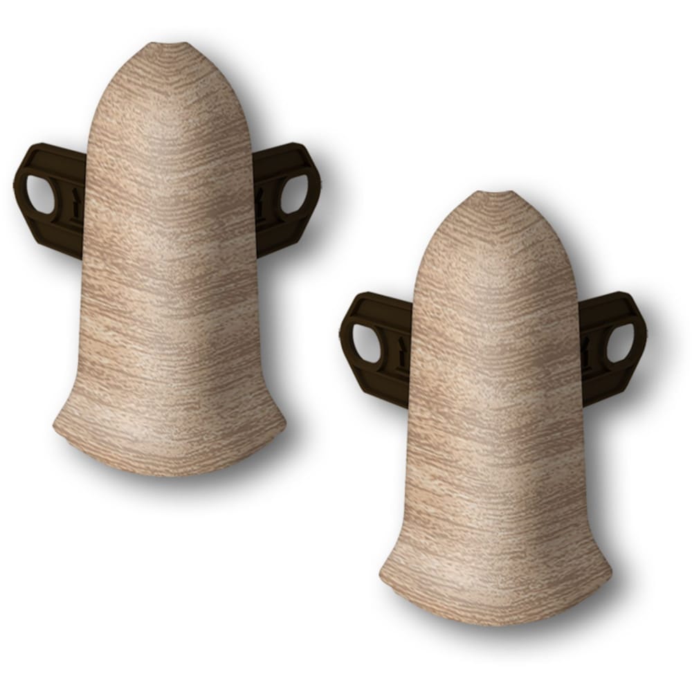 Coltar exterior KN59, PVC, 5.9 x 2 cm, 2 bucati, stejar albit