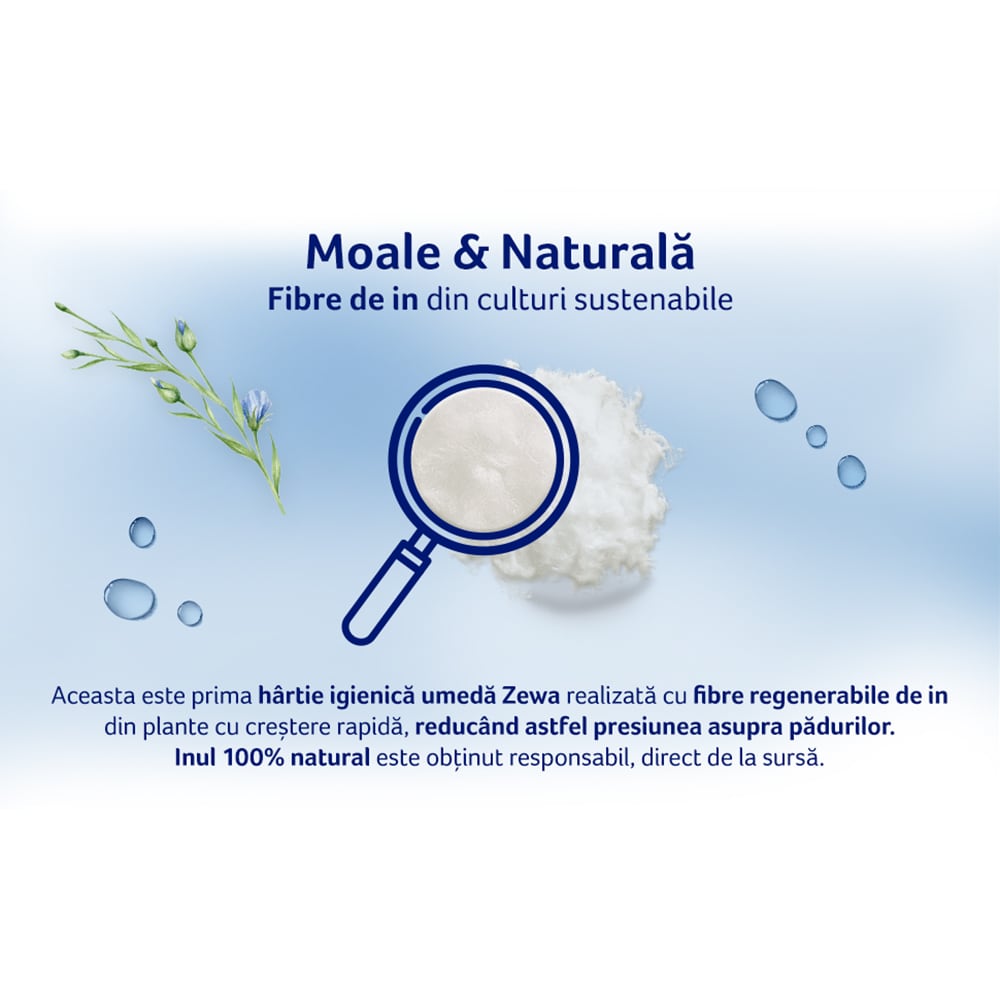 Hartie igienica umeda ZEWA Kids, 6 pachete, 42 bucati