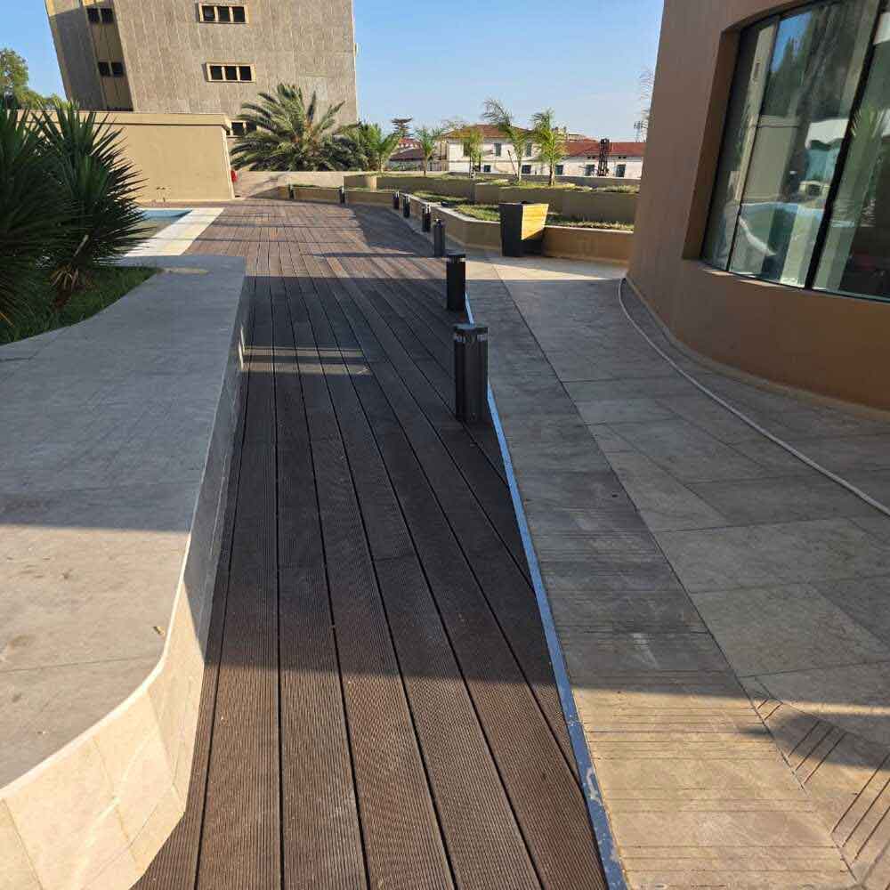 Placa deck exterior, 2200 x 145 x 22 mm, WPC, maro ciocolatiu