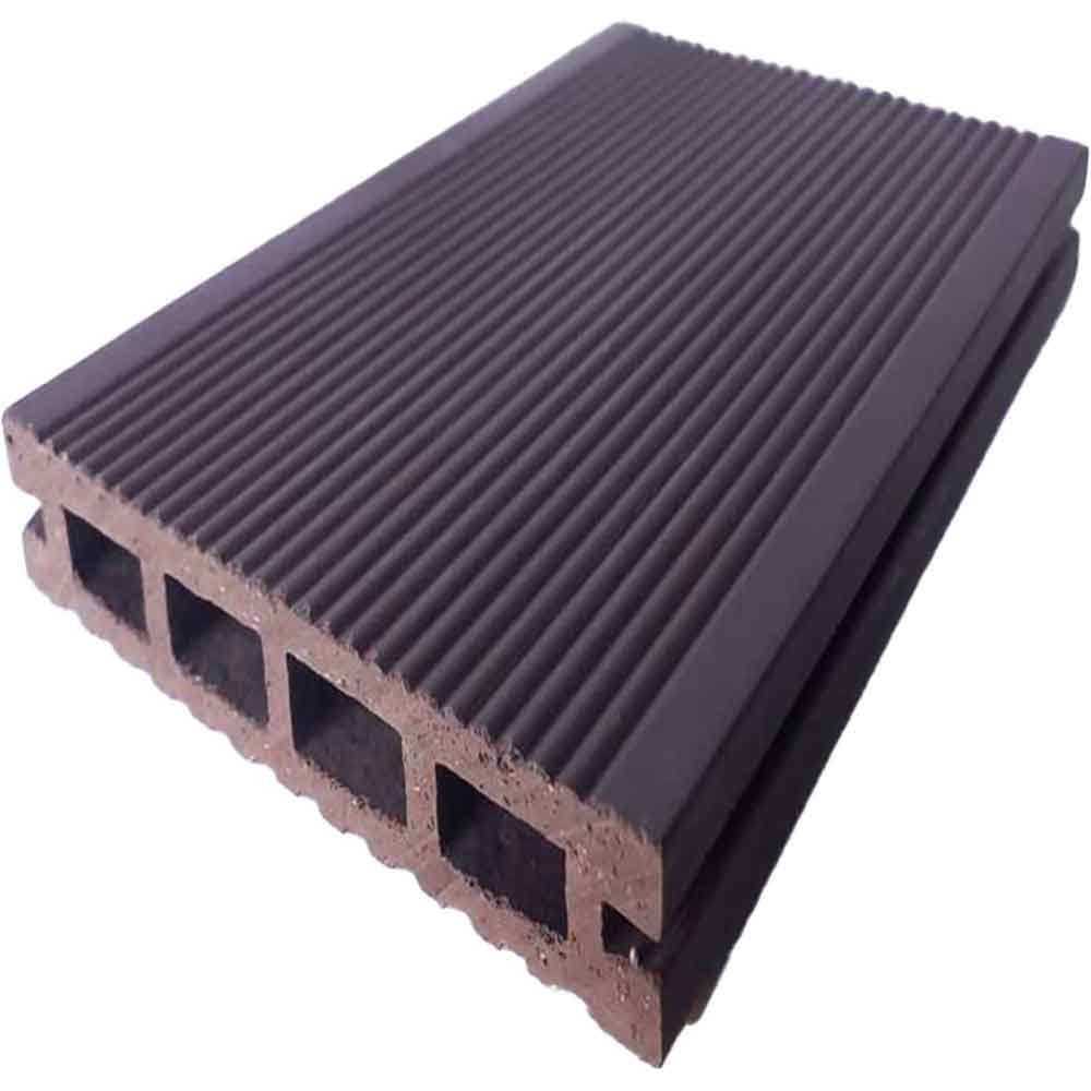 Placa deck exterior, 2200 x 145 x 22 mm, WPC, maro ciocolatiu