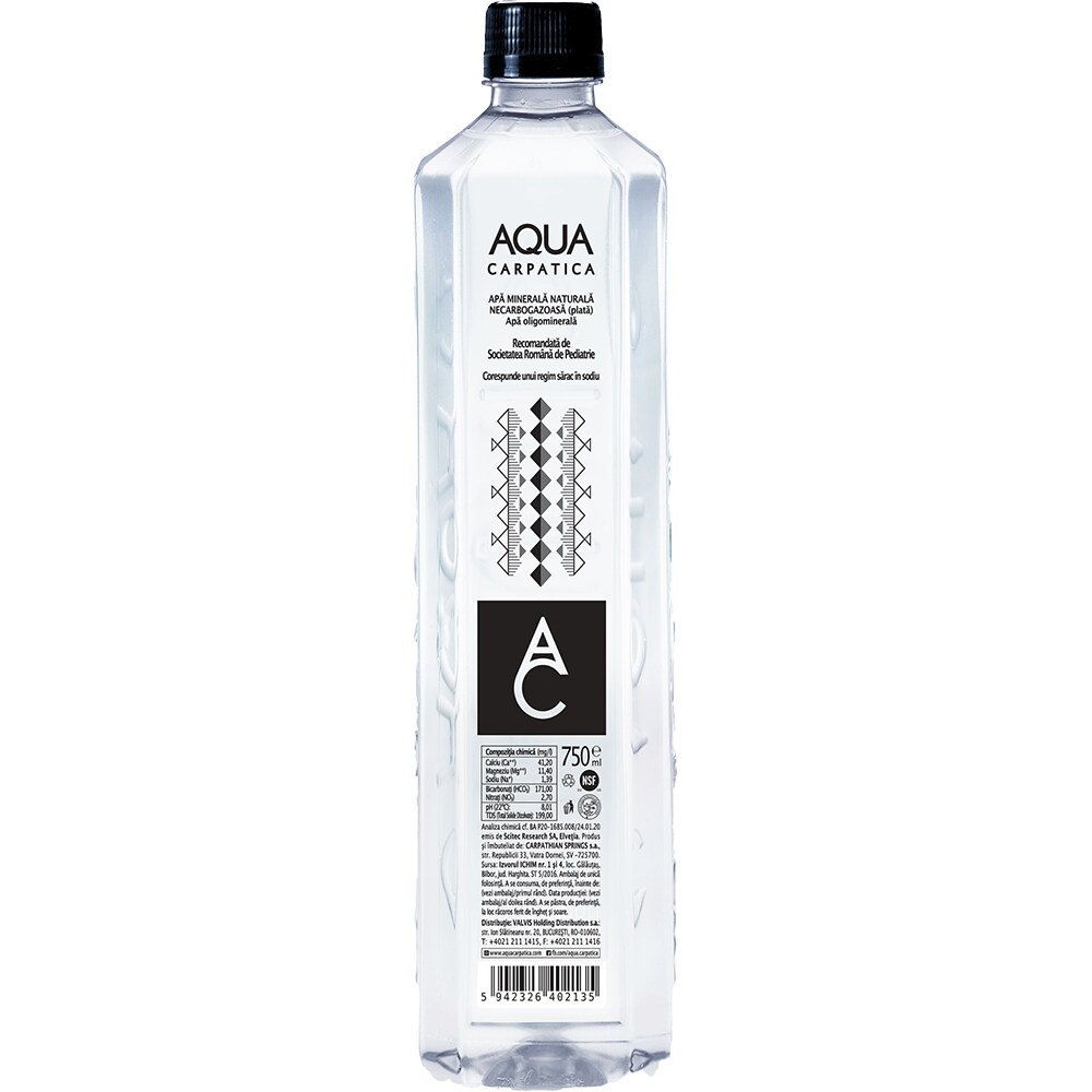Apa plata AQUA CARPATICA bax 0.75L x 12 sticle
