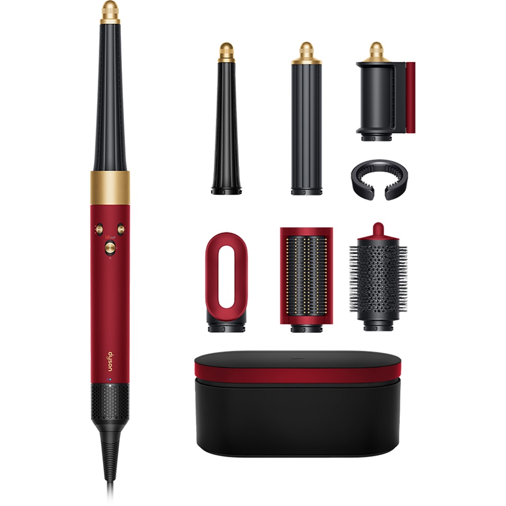 Trusa coafat Multistyler DYSON Airwrap HS08, 90 grade, invelis ceramic, rosu