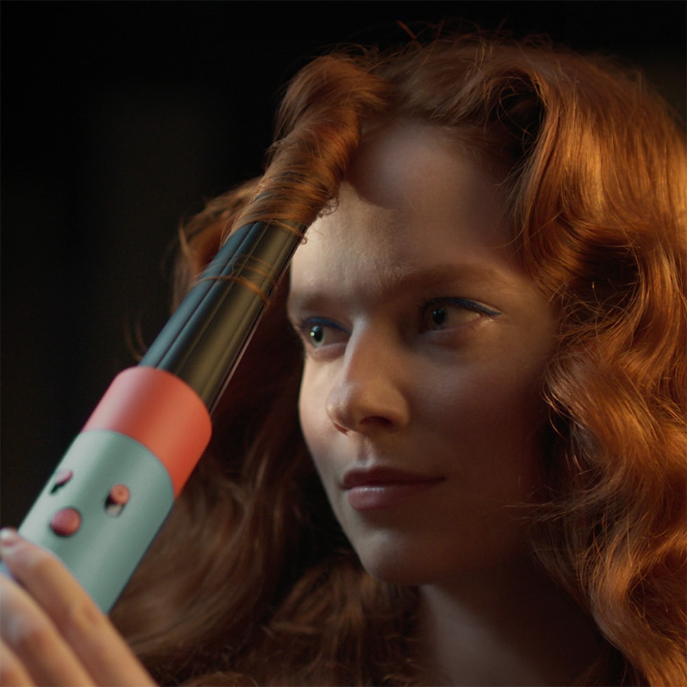 Trusa coafat Multistyler DYSON Airwrap HS08, 90 grade, invelis ceramic, rosu