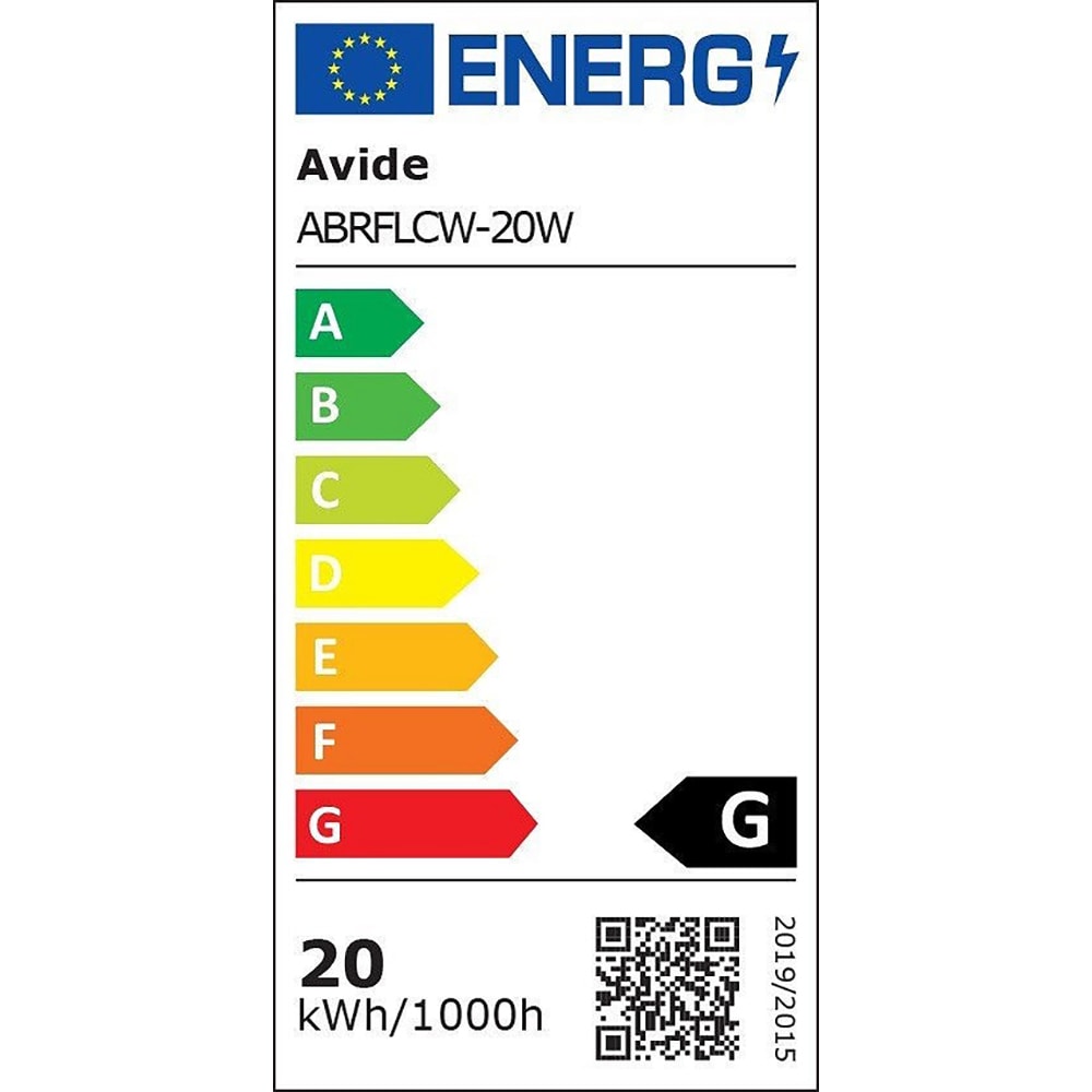 Proiecctor LED portabil Avide, 20W, 1010lm, 6400K, IP65, acumulator, negru-galben