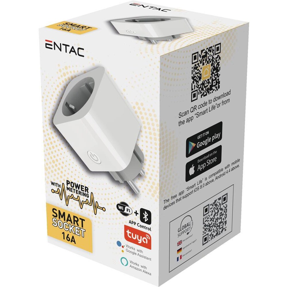 Adaptor priza ENTAC ES-SSAPM-WIBLE, 3680W, IP20, alb