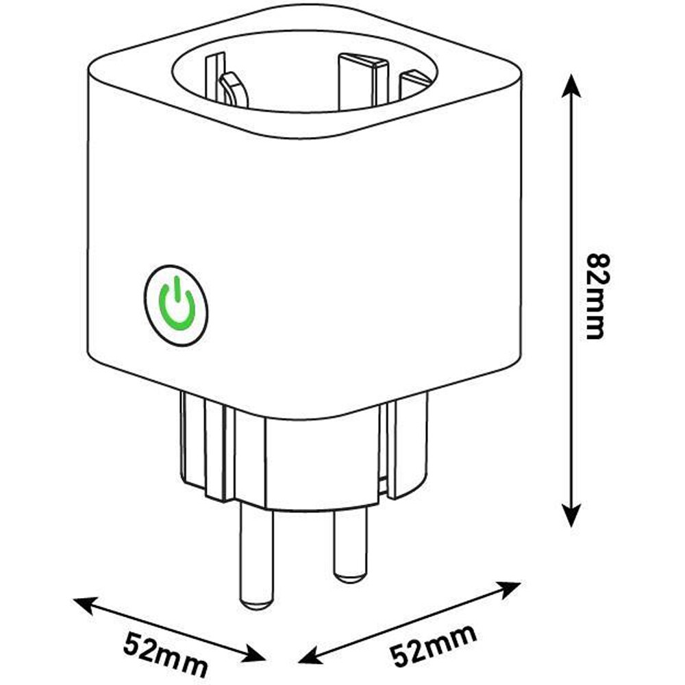 Adaptor priza ENTAC ES-SSAPM-WIBLE, 3680W, IP20, alb