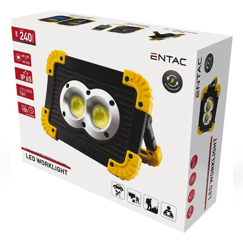 Lampa de lucru ENTAC EWL-6W-DB, 7W, 240lm, negru