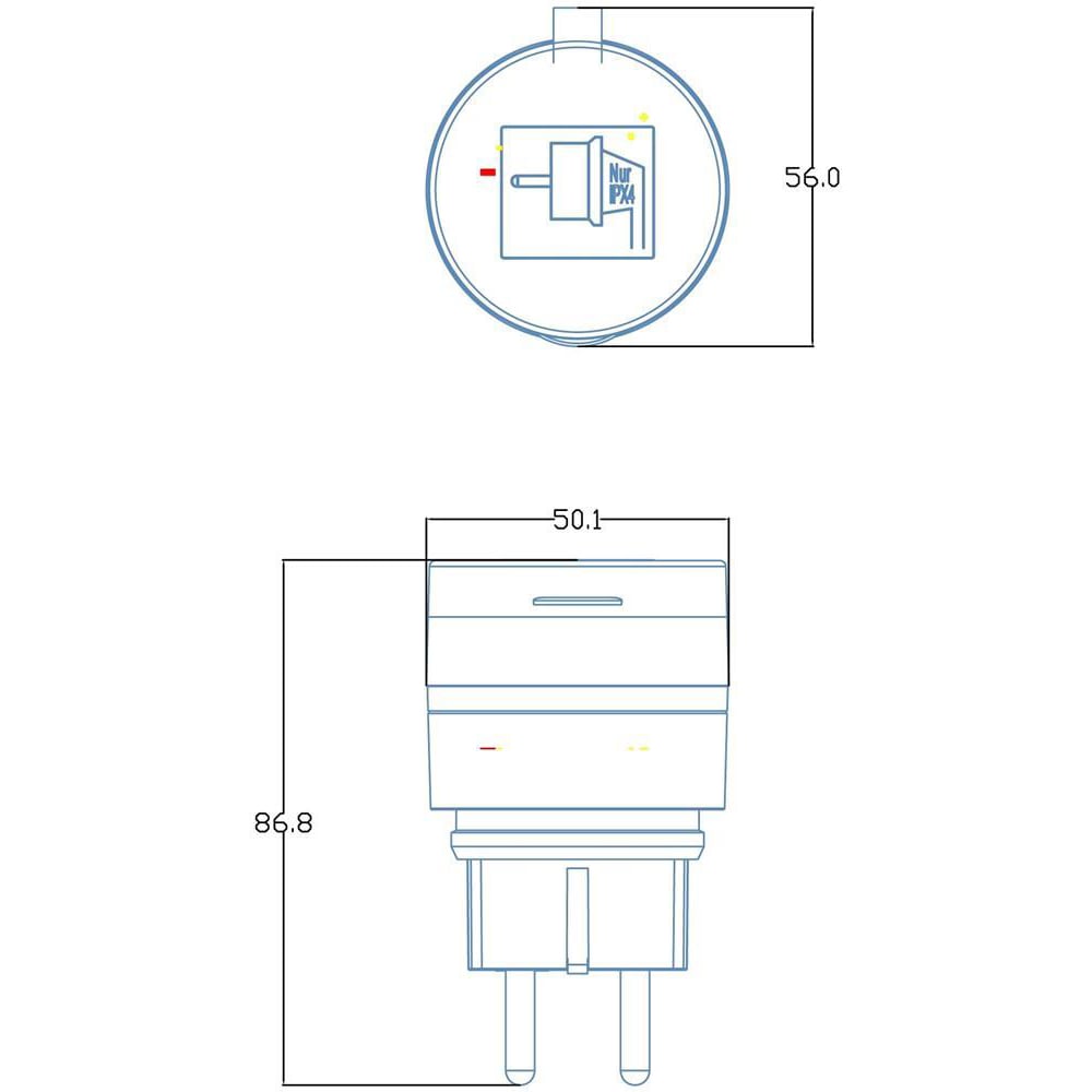 Priza de exterior Wifi ENTAC ES-WIFI-44, IP44, negru