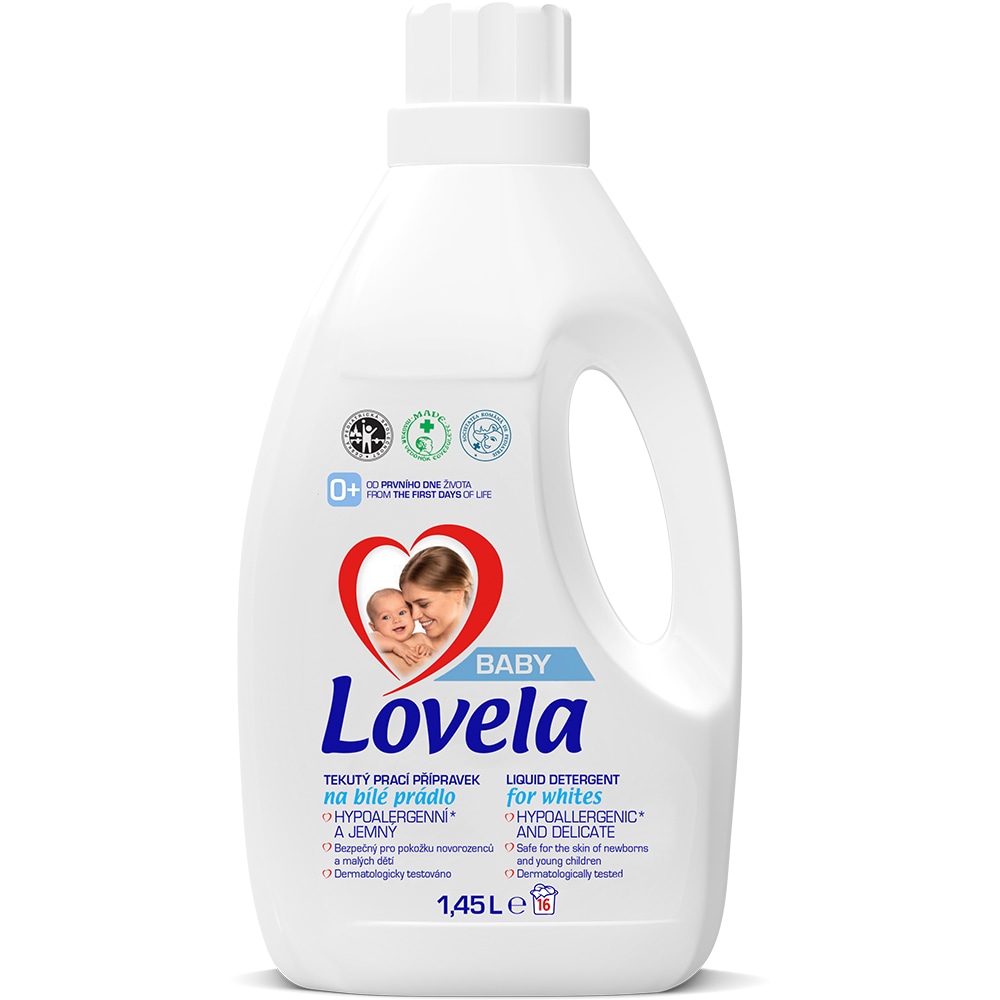 Detergent lichid LOVELA Baby White, 1.45 l, 16 spalari