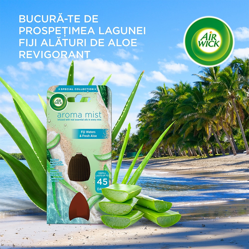 Rezerva difuzor uleiuri esentiale AIR WICK, Fiji & Aloe Vera, 20 ml
