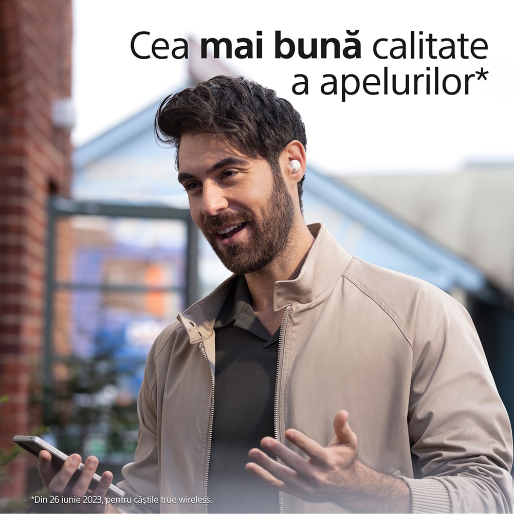 Casti SONY WF-1000XM5S, True Wireless, Bluetooth, In-ear, Microfon, Noise Cancelling, argintiu
