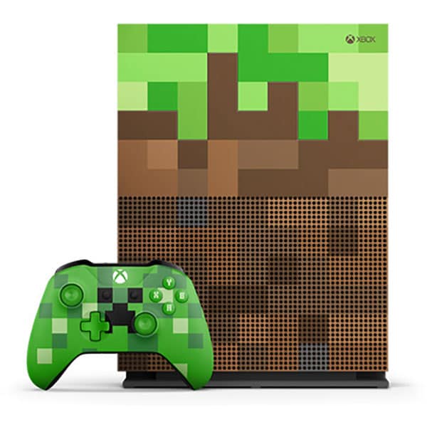 Consola MICROSOFT Xbox One S 1TB, Custom Minecraft + joc Minecraft + DLC Redstone Pack (coduri download)