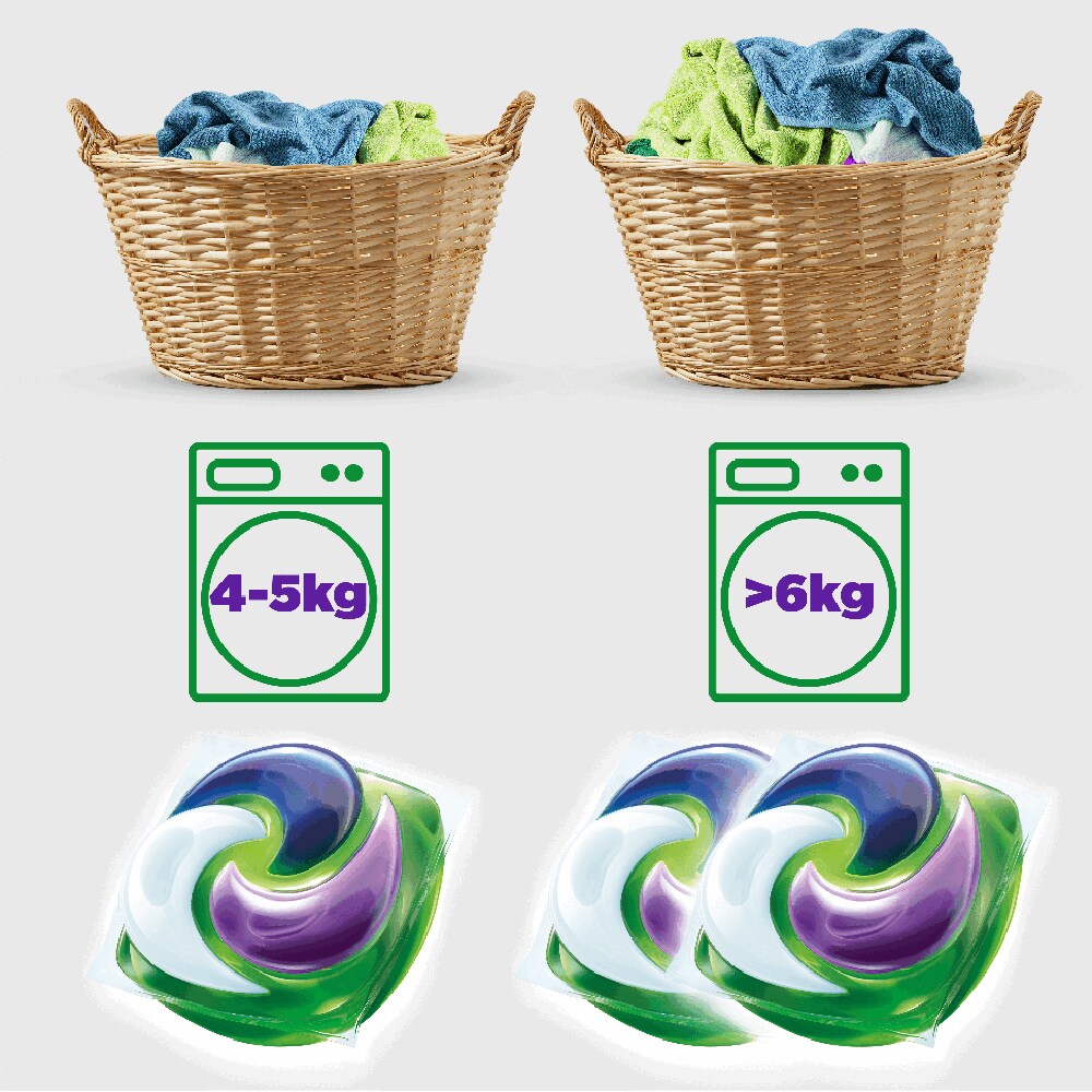 Pachet Detergent capsule ARIEL PODS+ Extra Clean Power 22 spalari + Detergent capsule ARIEL PODS+ Unstoppables, 22 spalari
