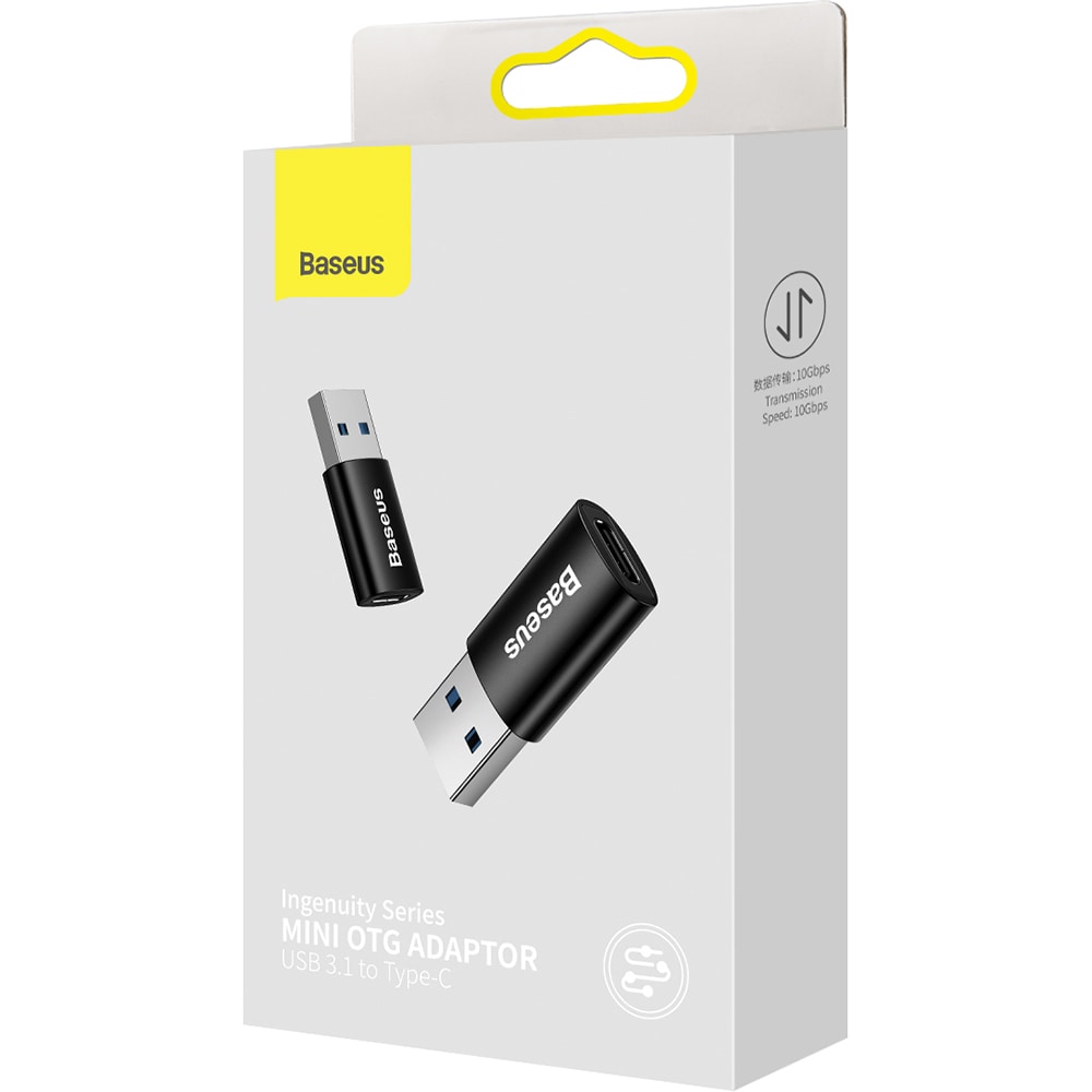 Adaptor USB-C - USB-A 3.1 Gen 1 BASEUS Mini OTG , negru