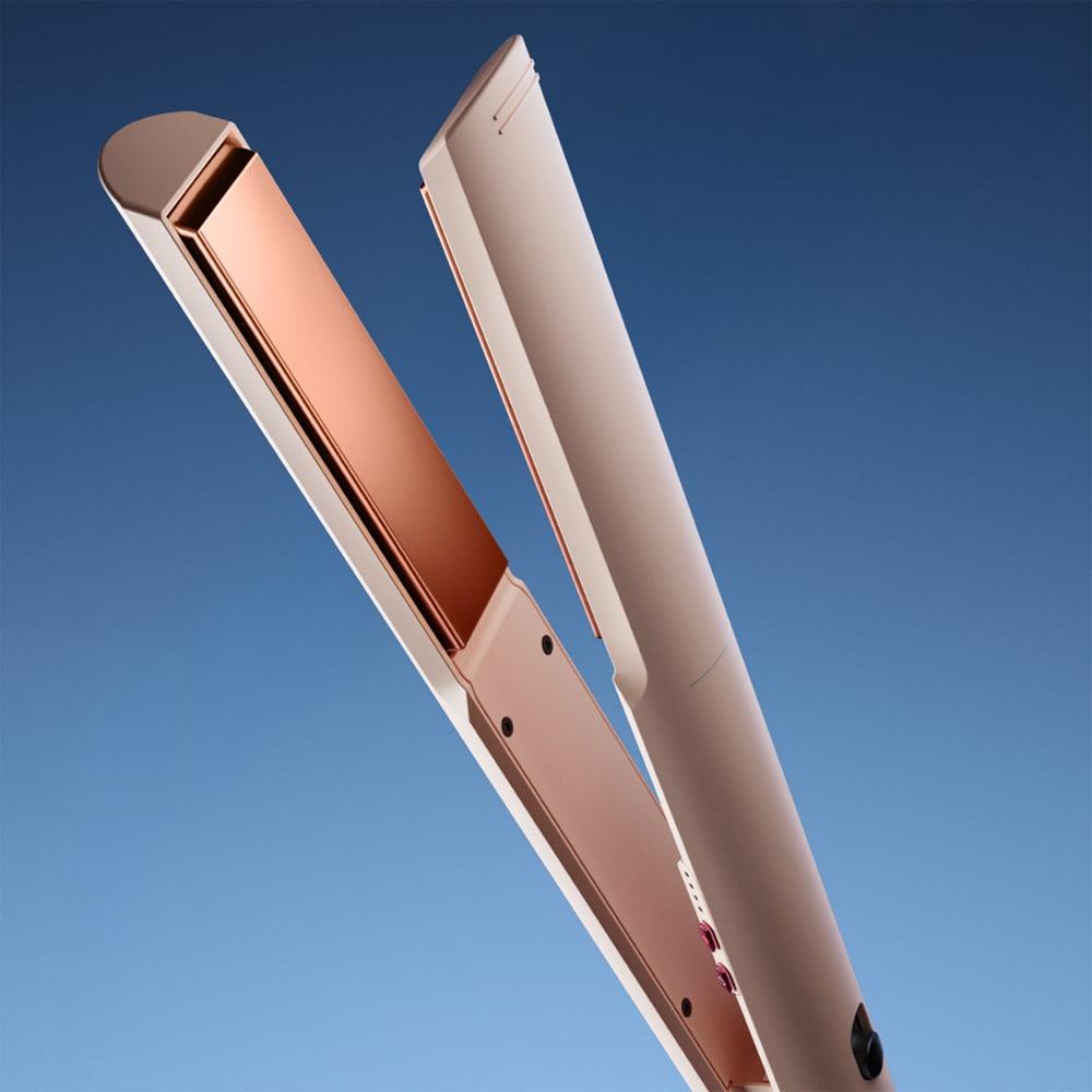Placa de indreptat parul DYSON Corrale Coolshine HT02, 210 grade, invelis ceramic, roz