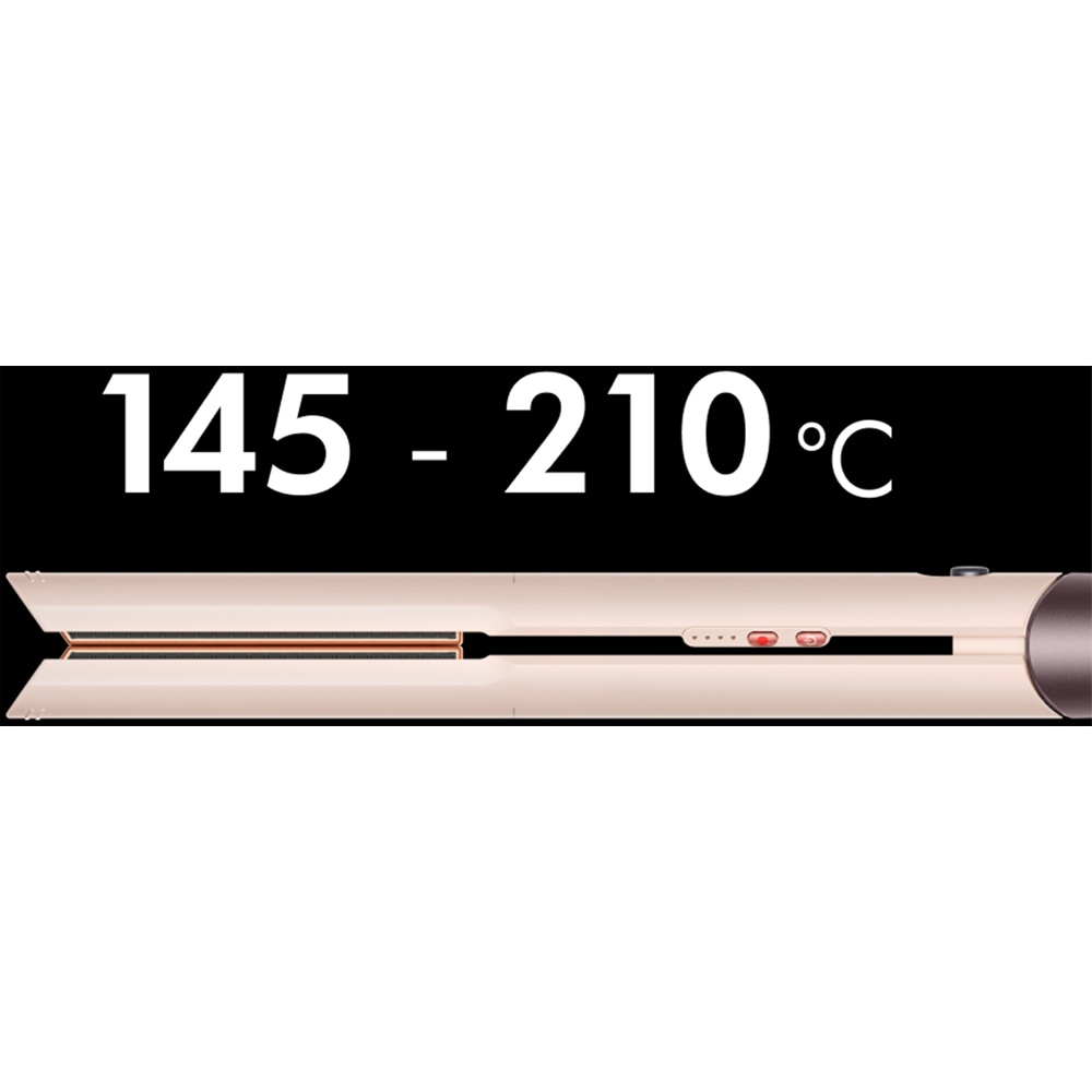 Placa de indreptat parul DYSON Corrale Coolshine HT02, 210 grade, invelis ceramic, roz
