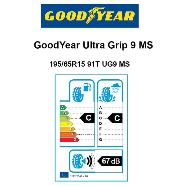 Anvelopa iarna GOODYEAR UltraGrip 9 195/65R15, 91T