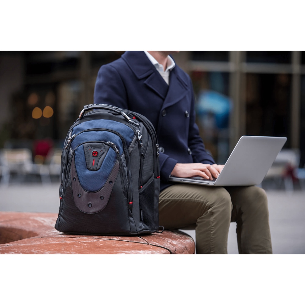 Rucsac laptop WENGER Ibex, 17", negru-albastru