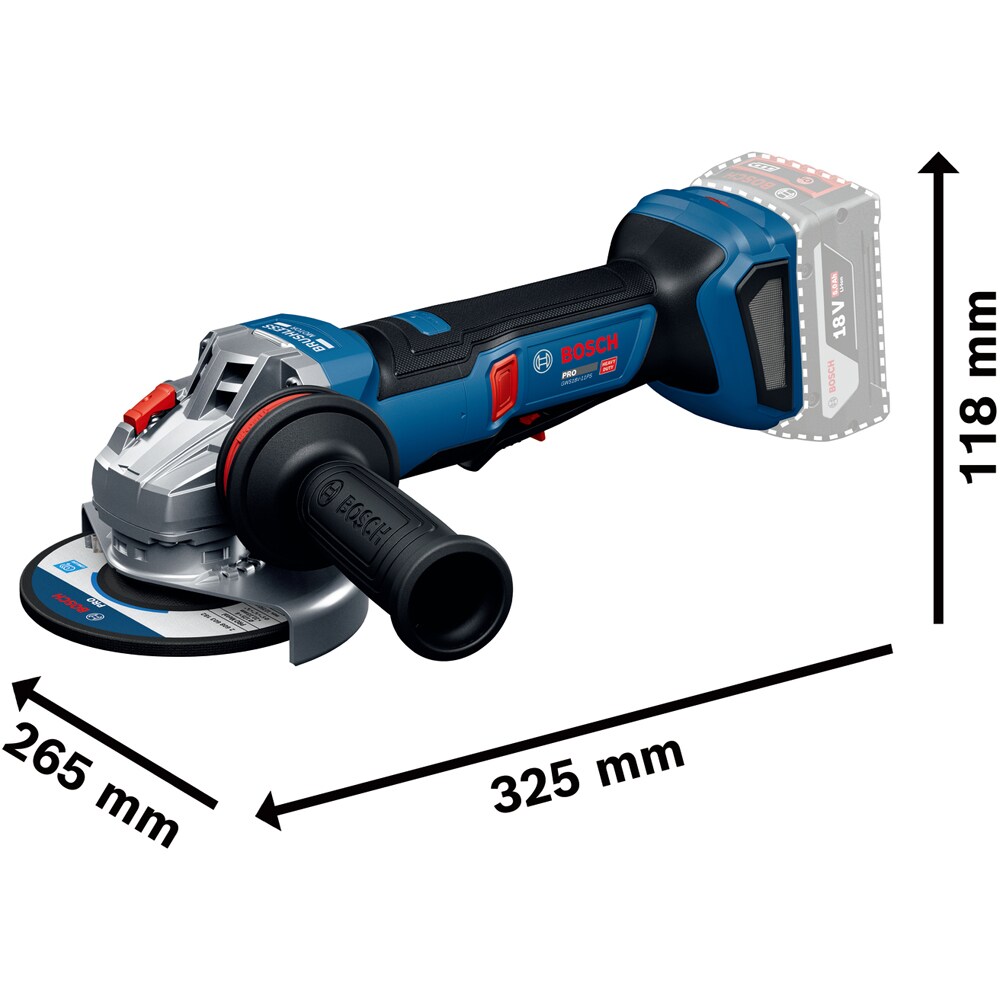 Polizor unghiular BOSCH PROFESSIONAL GWS 18V-11 PS, 18V, fara acumulator