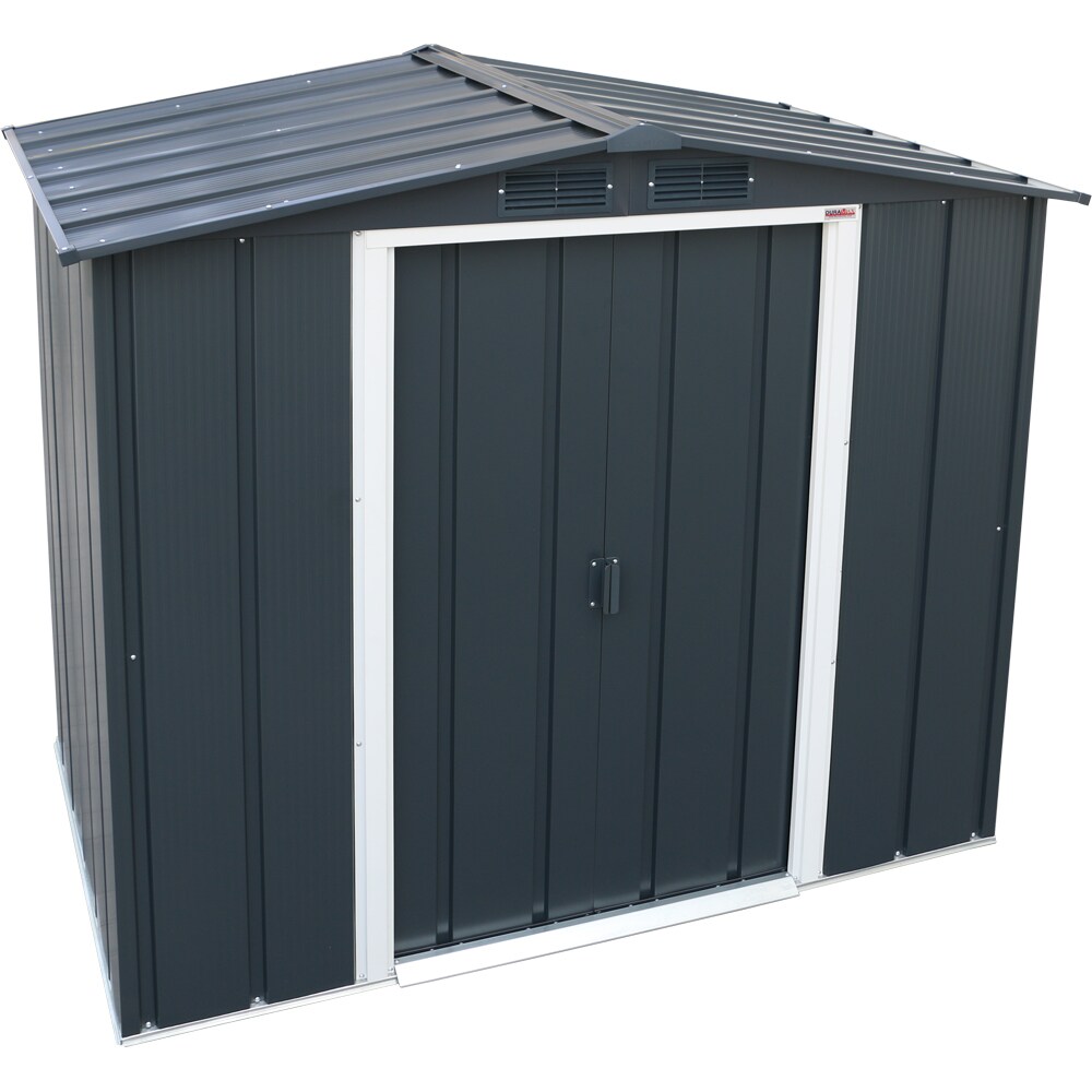 Casuta gradina DURAMAX Eco 6X4, otel, 202 x 122.2 x 180.5 cm, antracit