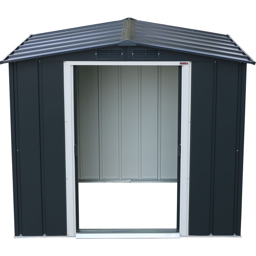 Casuta gradina DURAMAX Eco 6X4, otel, 202 x 122.2 x 180.5 cm, antracit