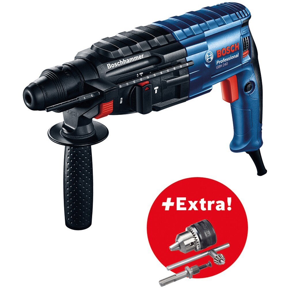 Set ciocan rotopercutor BOSCH GBH 240, 2.7J, SDS Plus, 930rpm + mandrina cu coroana dintata