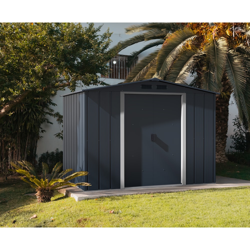 Casuta gradina DURAMAX Eco 8X6, otel, 262 x 182.2 x 191 cm, antracit