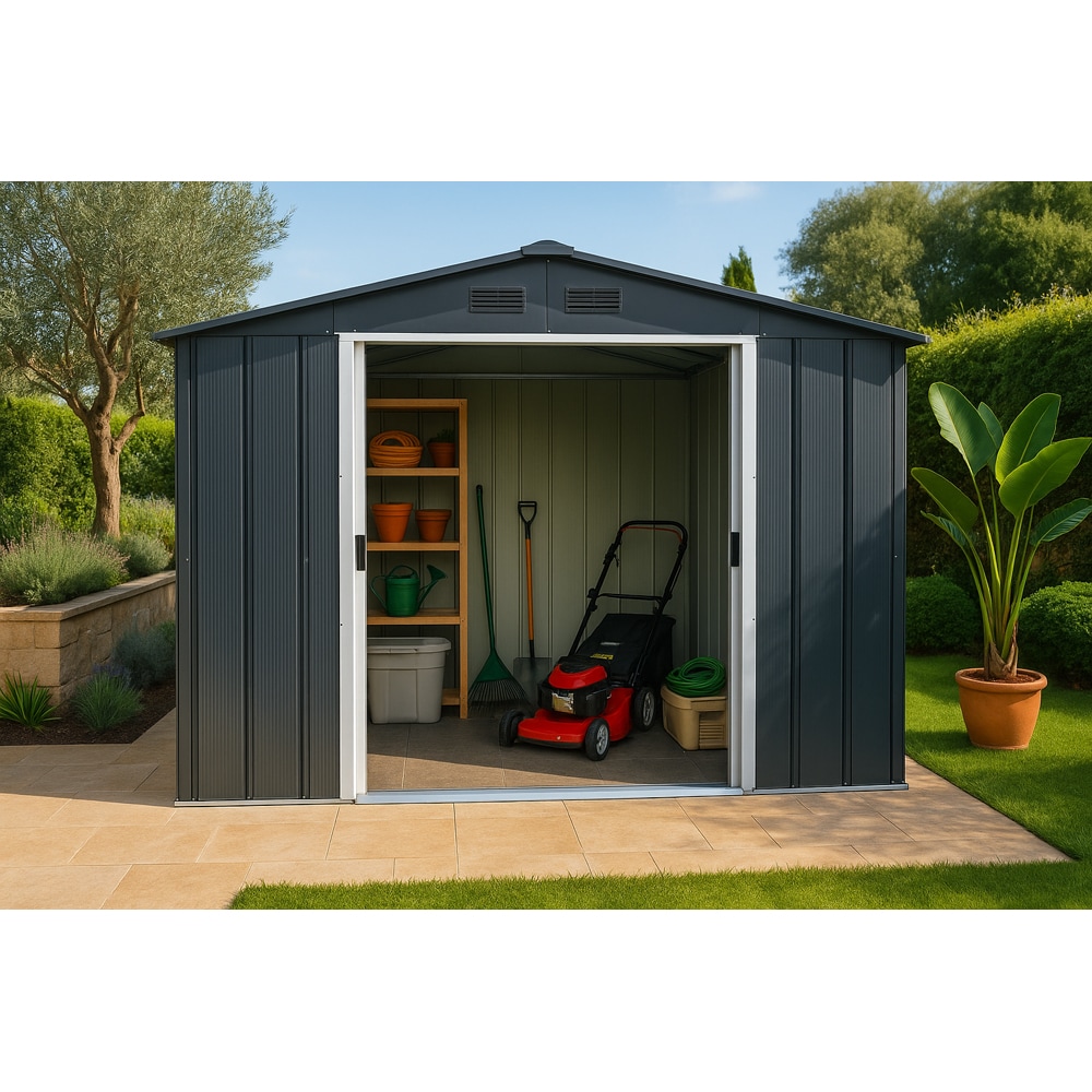 Casuta gradina DURAMAX Eco 10X10, otel, 322.1 x 302.3 x 196.1 cm, antracit