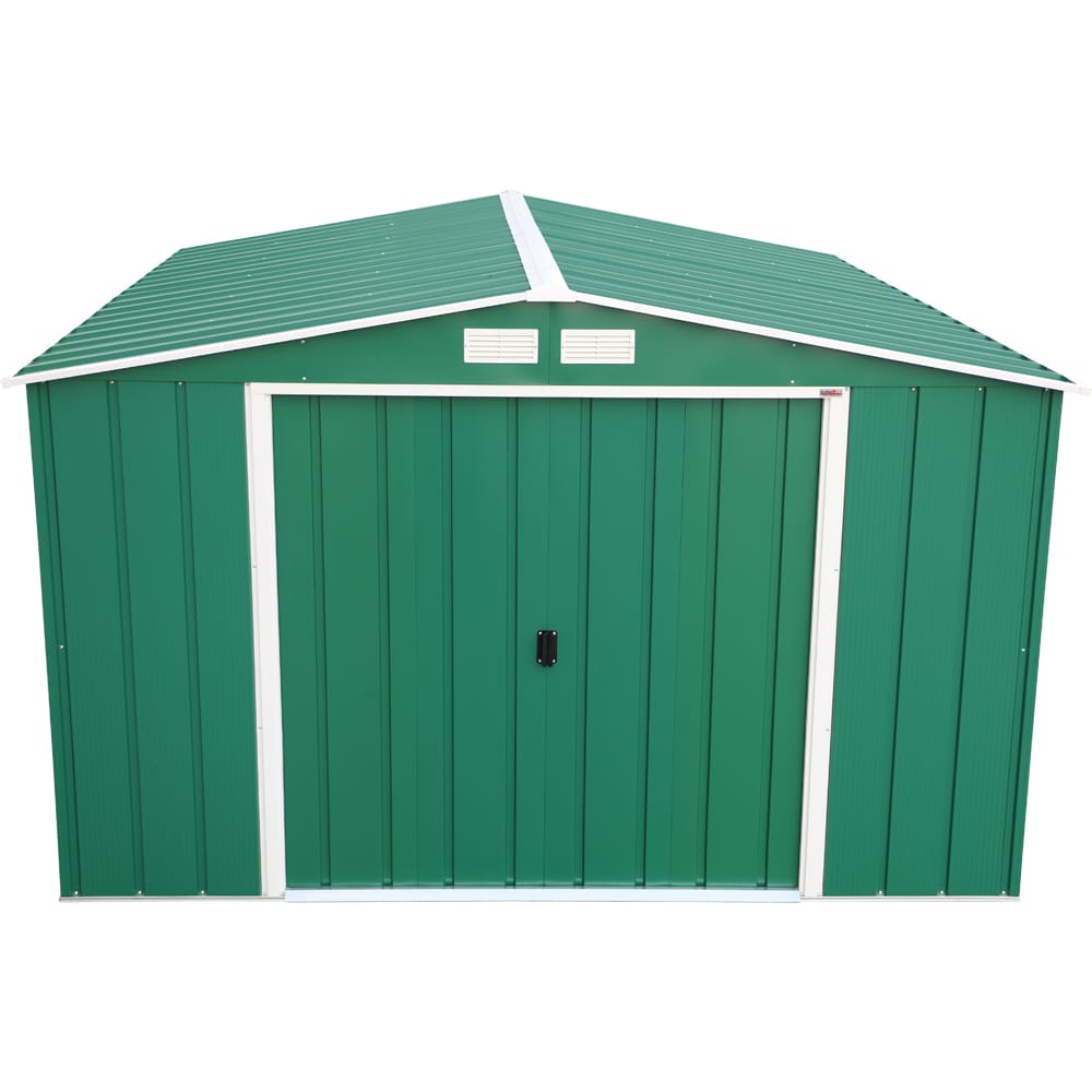 Casuta gradina DURAMAX Eco 10X12, otel, 322.1 x 362.7 x 196.1 cm, verde