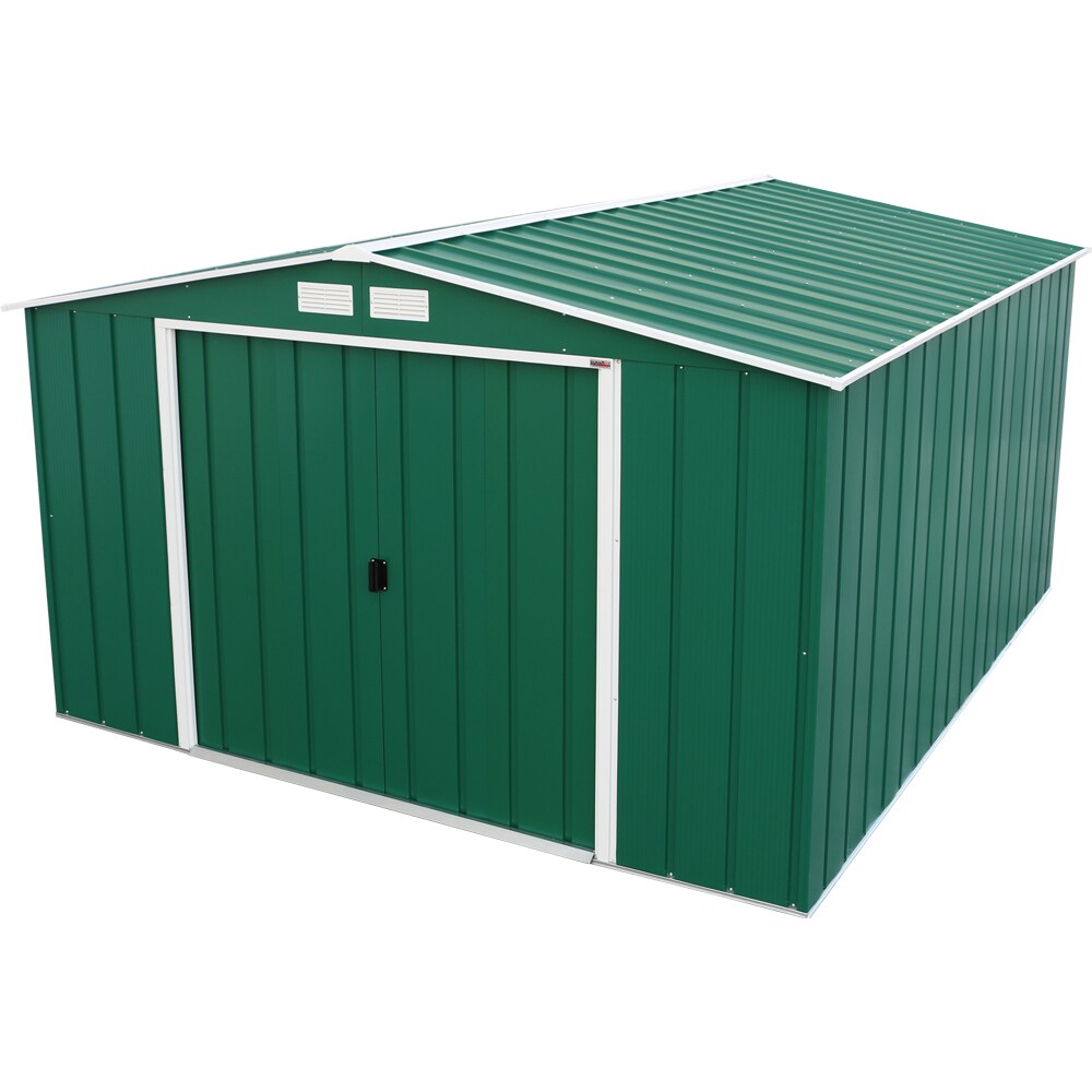 Casuta gradina DURAMAX Eco 10X12, otel, 322.1 x 362.7 x 196.1 cm, verde