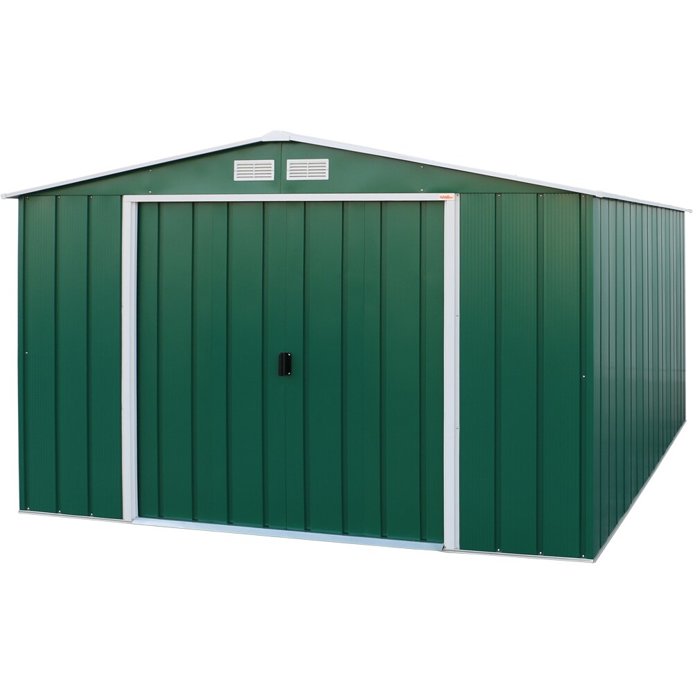 Casuta gradina DURAMAX Eco 10X12, otel, 322.1 x 362.7 x 196.1 cm, verde