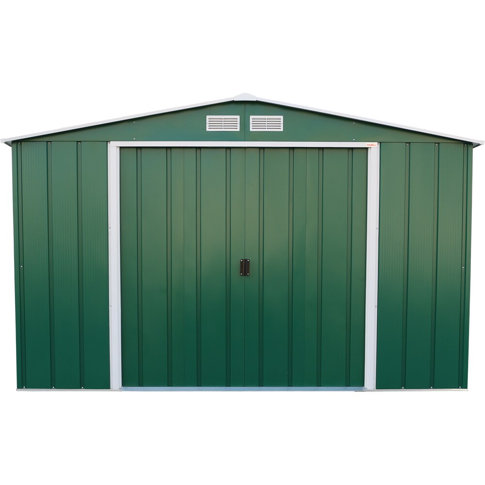 Casuta gradina DURAMAX Eco 10X12, otel, 322.1 x 362.7 x 196.1 cm, verde