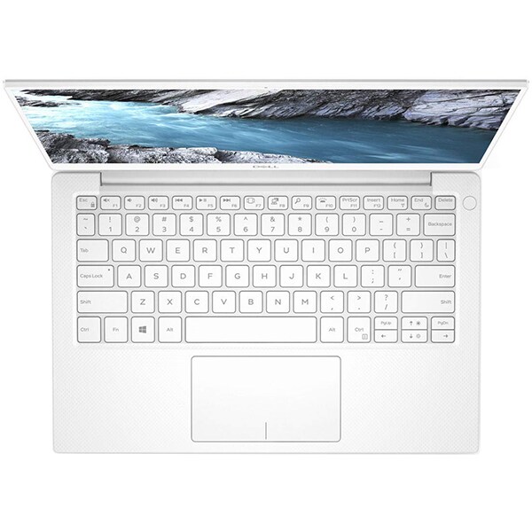 Laptop DELL XPS 13 9380, Intel Core i7-8565U pana la 4.6GHz, 13.3" 4K Touch, 16GB, SSD 512GB, Intel UHD Graphics 620, Windows 10 Pro, alb