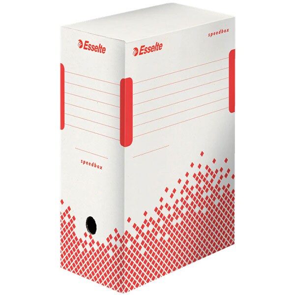 Cutie de arhivare ESSELTE Speedbox, 150 x 250 x 350 mm, carton, 1 bucata, alb