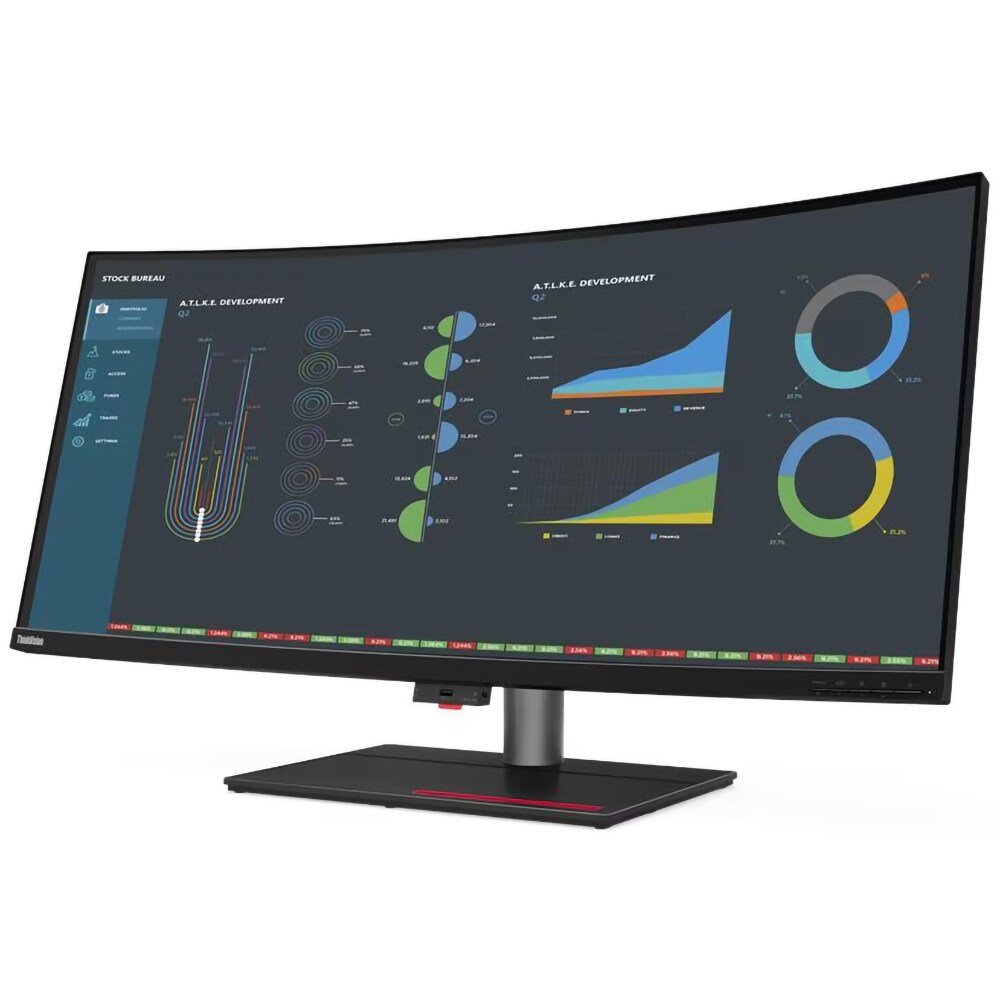 Monitor curbat WLED IPS LENOVO ThinkVision P40w-20, 39.7", WUHD, 75Hz, HDR10, webcam, negru