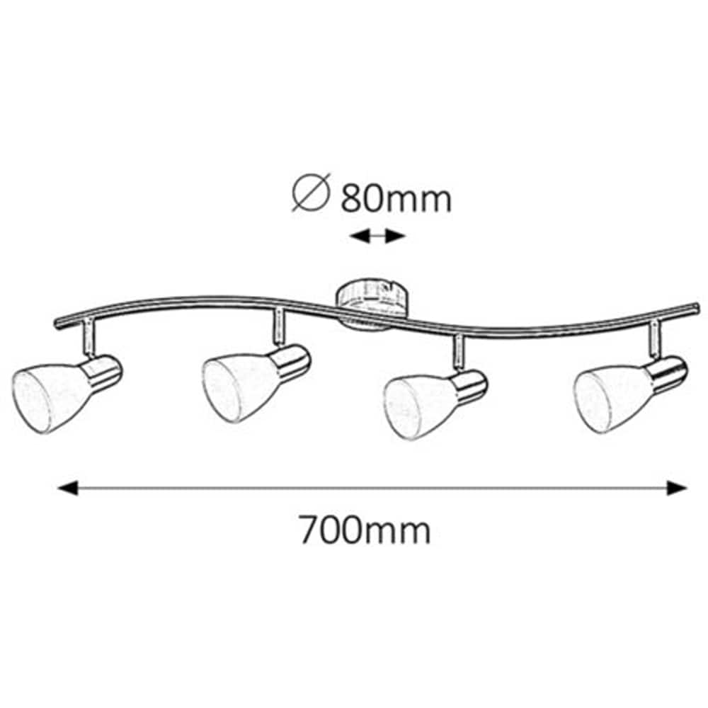 Spot RABALUX Soma, E14, 4x40W, crom