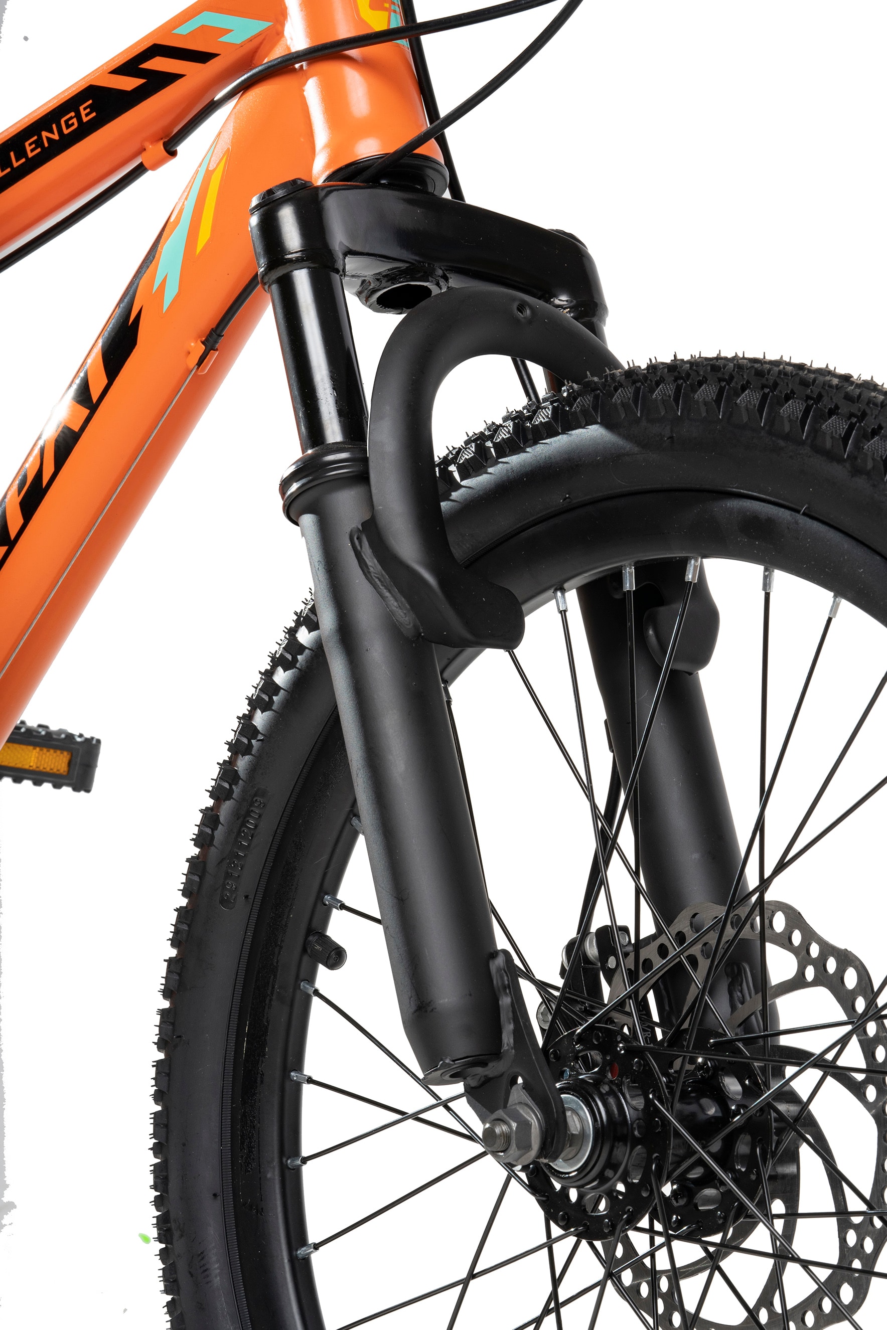 Bicicleta copii MTB CARPAT C2012A, roata 20", 7 viteze, frana fata pe disc, frana spate V-brake, portocaliu