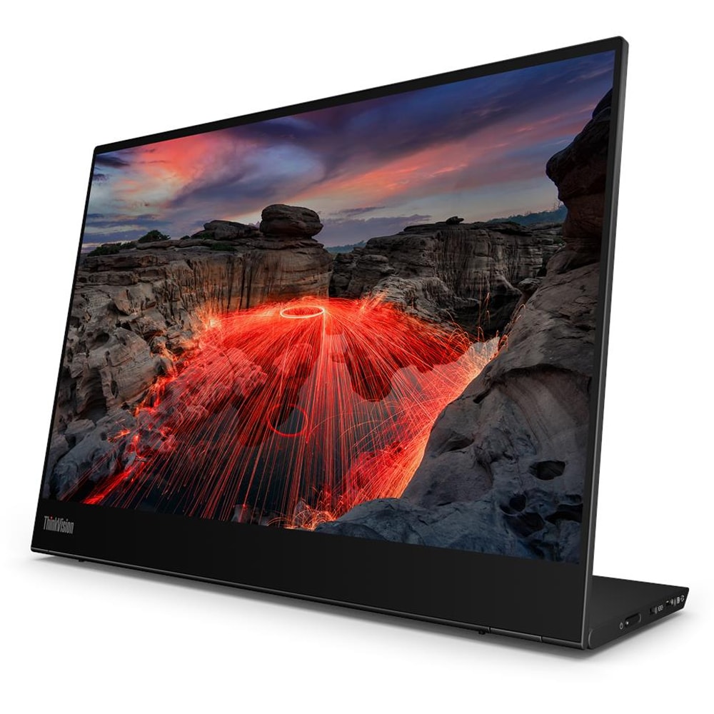 Monitor LED IPS LENOVO ThinkVision M14t Gen 2, 14", Touch, 2.2K, 60 Hz, negru