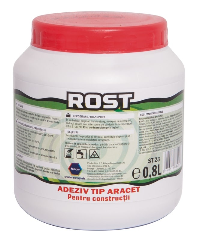 Adeziv aracet pentru constructii Rost, alb, 0.8 l