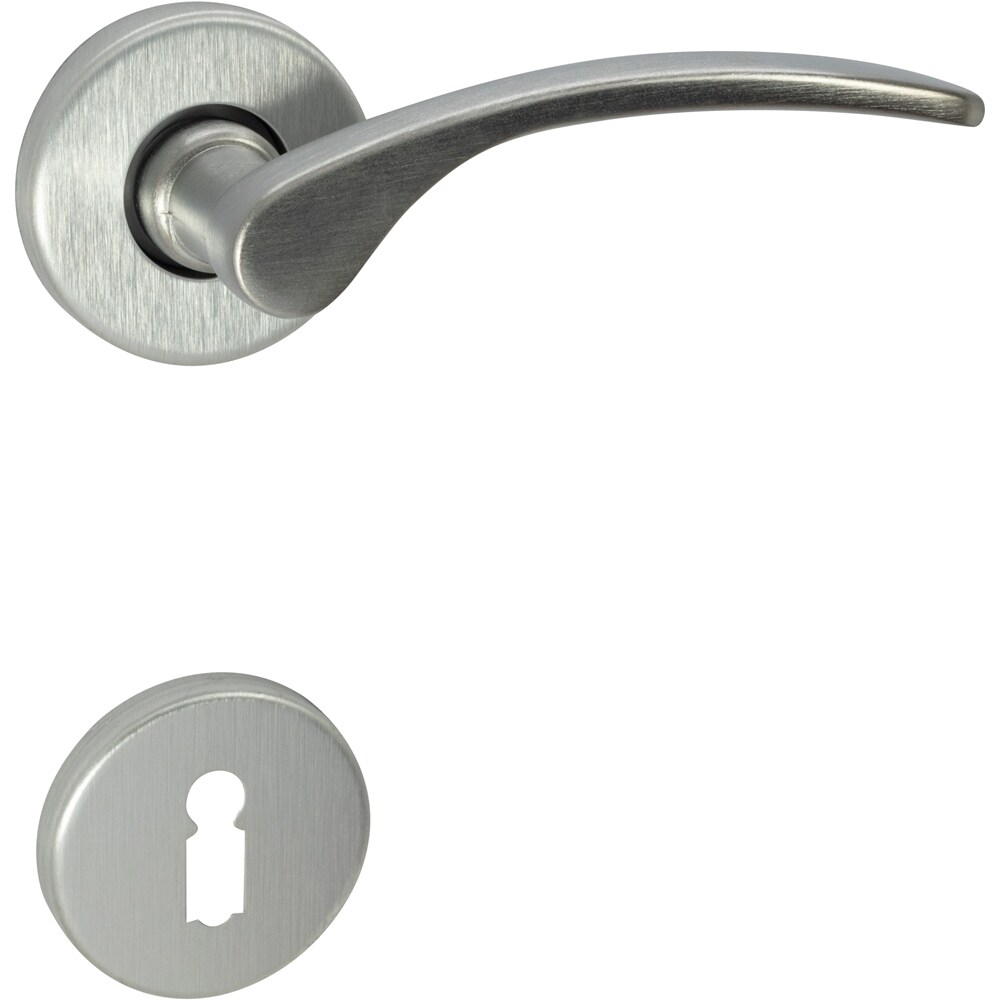 Maner cu rozeta D50, zamac, 110 mm, argintiu