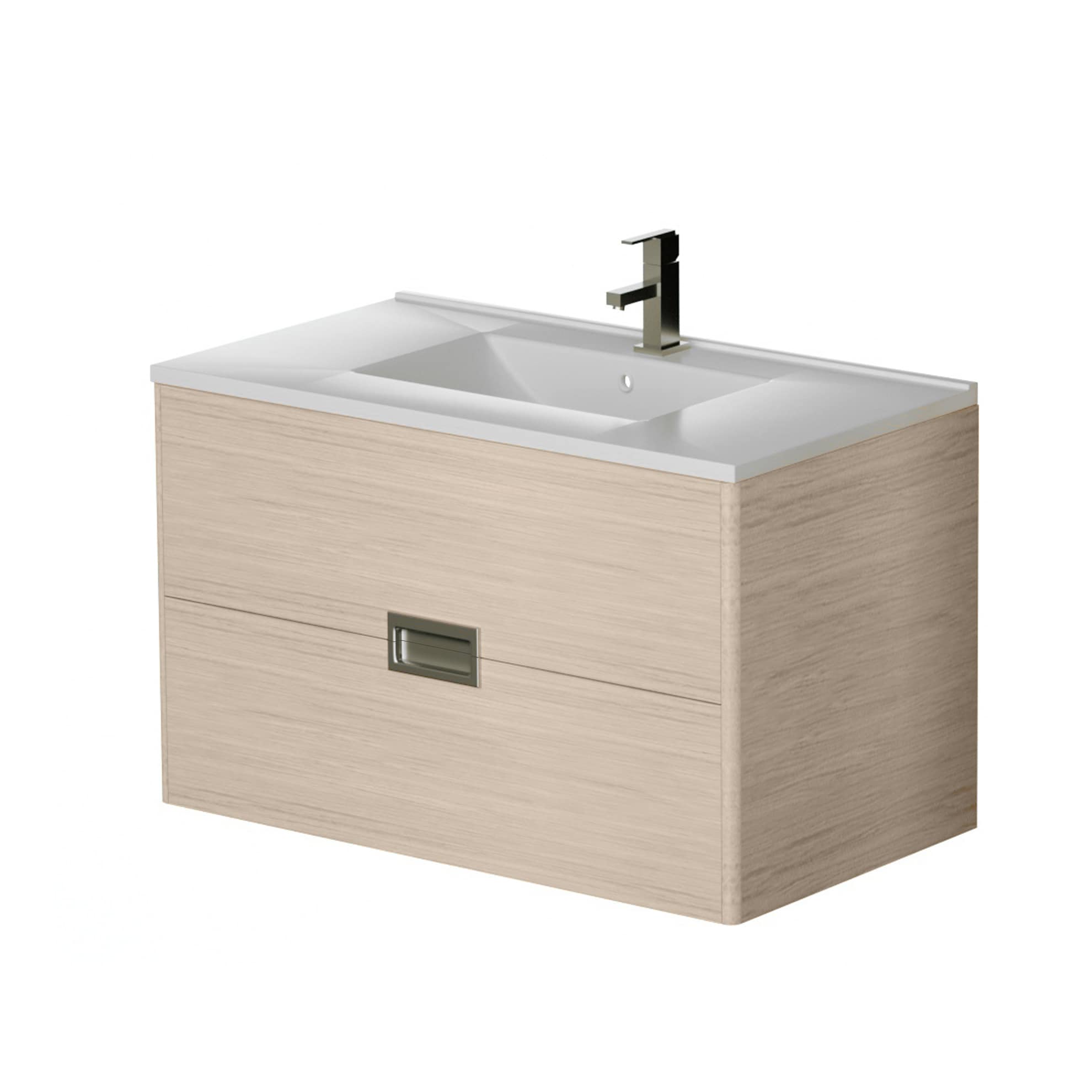 Set mobilier, culoare stejar, 80 cm  Cubo