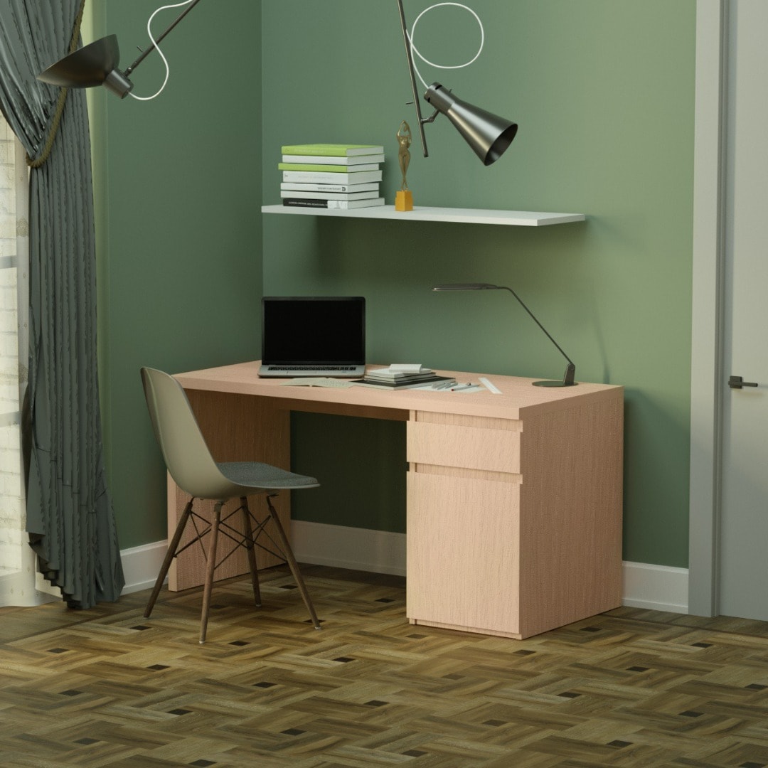 Birou Livorno, PAL, 110 x 60 x 75 cm, crem