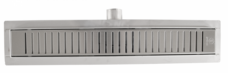 Rigola dus ERMETIQ Retro VEN-S407J, inox, 400 x 70 mm, D 40/50mm, argintiu