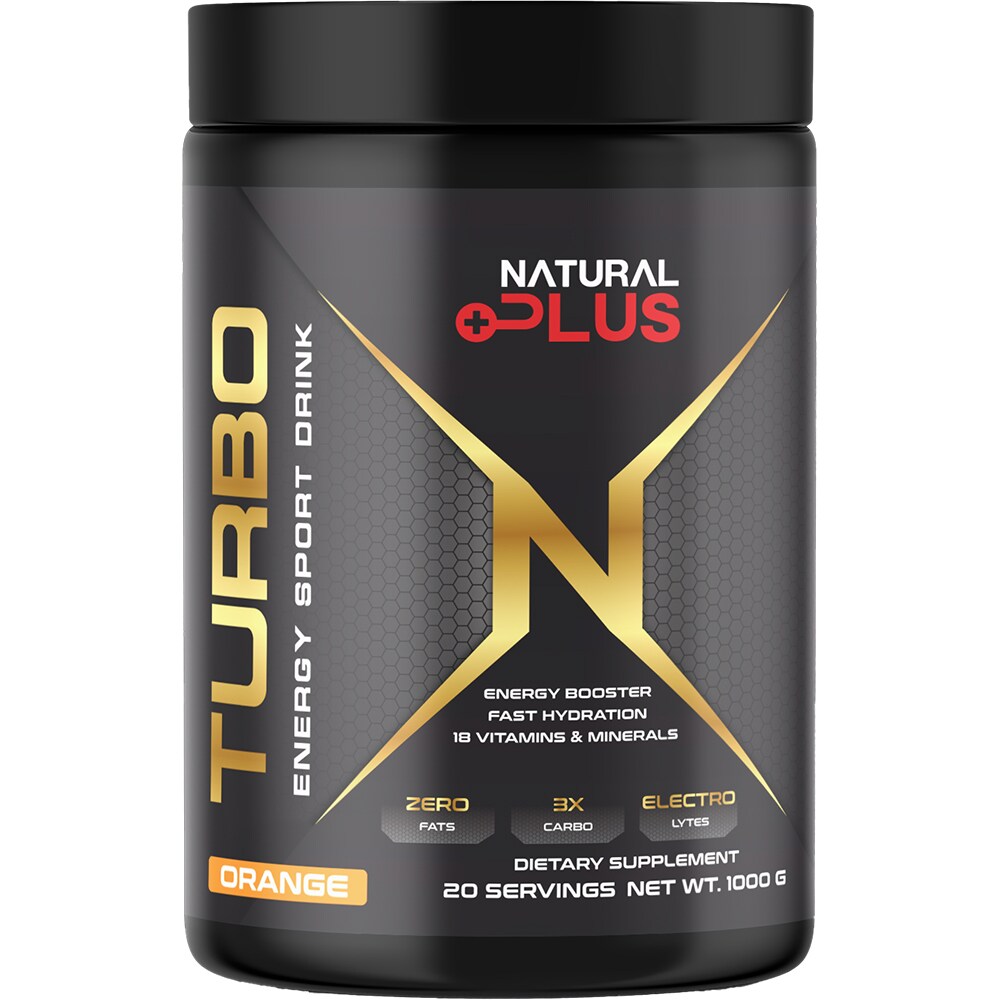 Supliment Turbo+Charge, portocale, 1000 g, NATURAL PLUS