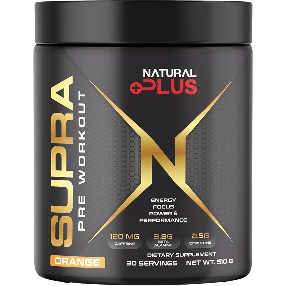 Pudra Energizanta Supra Charge HD, portocale, 510 g, NATURAL PLUS